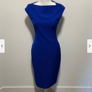 NWOT Zara COBALT BLUE Sheath/Bodycon/Fitted Dress w/ Cap Sleeves